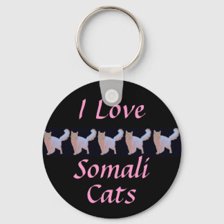 I Love Somali Cats Key Ring