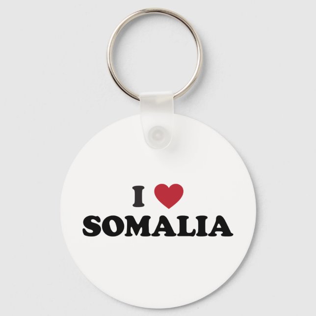 I Love Somalia Key Ring (Front)