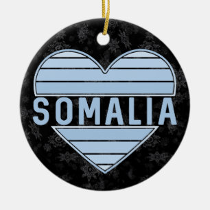 I Love Somalia, Somali Heart Ceramic Ornament