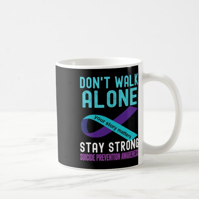 I Love Someone Teal-purple Suicide Prevention Awar Coffee Mug (Right)