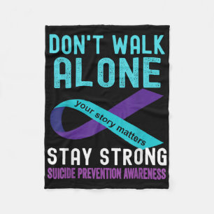 I Love Someone Teal-purple Suicide Prevention Awar Fleece Blanket