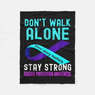 I Love Someone Teal-purple Suicide Prevention Awar Fleece Blanket