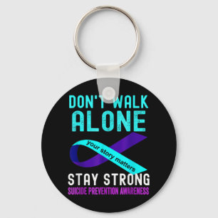 I Love Someone Teal-purple Suicide Prevention Awar Key Ring
