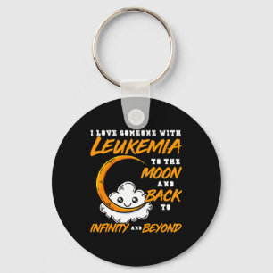 I Love Someone To The Moon And Ck. Leukaemia Aware Key Ring