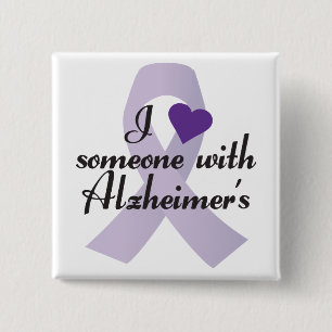 I Love Someone with Alzheimers 15 Cm Square Badge