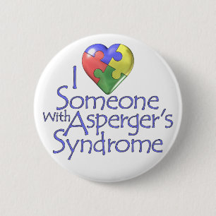 I Love Someone With Asperger's 6 Cm Round Badge
