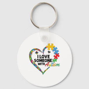 I Love Someone With Autism 4 Key Ring