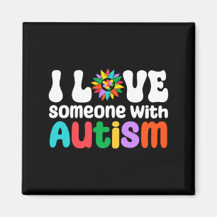 I Love Someone With Autism Awareness Autism Mom Au Magnet