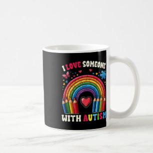I Love Someone With Autism Awareness Crayons Sped Coffee Mug