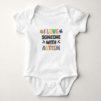 I Love Someone With Autism Baby Bodysuit