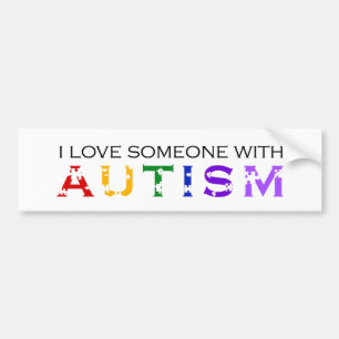 I Love Someone With Autism Bumper Sticker