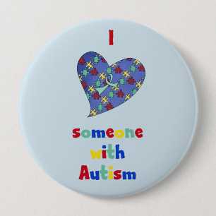 I Love Someone With Autism Button