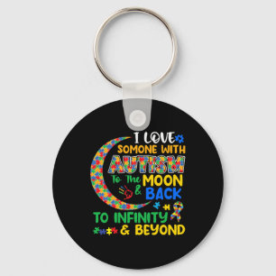 I Love Someone With Autism Dad Mum Autism Awarenes Key Ring