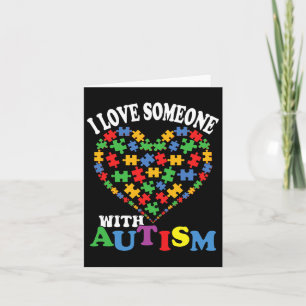 I Love Someone With Autism Heart Puzzle 1  Card