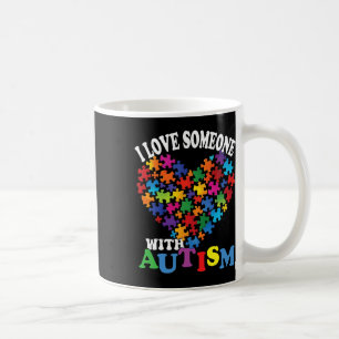 I Love Someone With Autism Heart Puzzle Coffee Mug