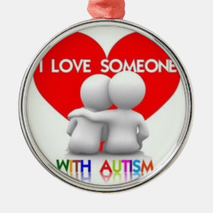 I love Someone With Autism Holiday Ornament