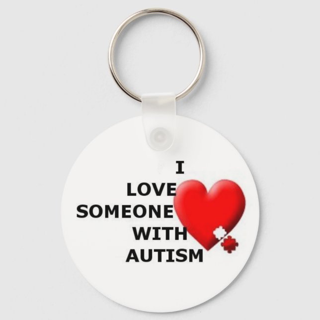 I Love Someone with Autism Key Ring (Front)