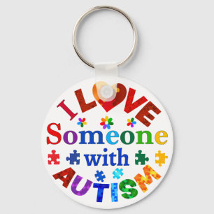 I Love Someone with AUTISM Key Ring