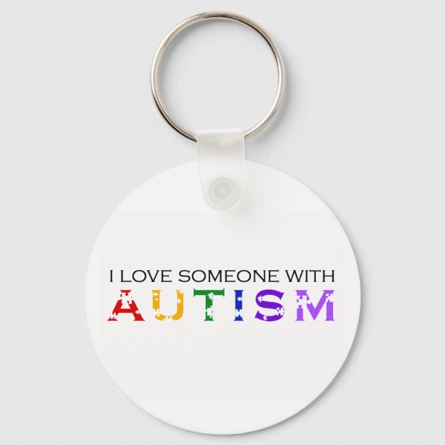 I Love Someone With Autism Key Ring (Front)