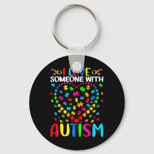 I Love Someone With Autism Puzzle Heart Advocate S Key Ring
