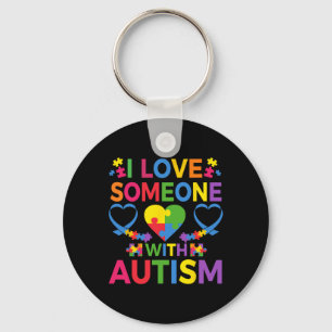 I Love Someone With Autism Puzzle Heart Advocate S Key Ring