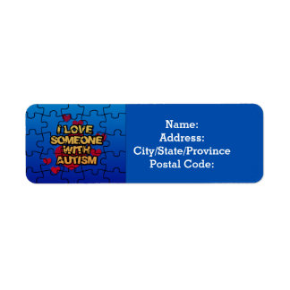 I Love Someone With Autism Return Address Labels