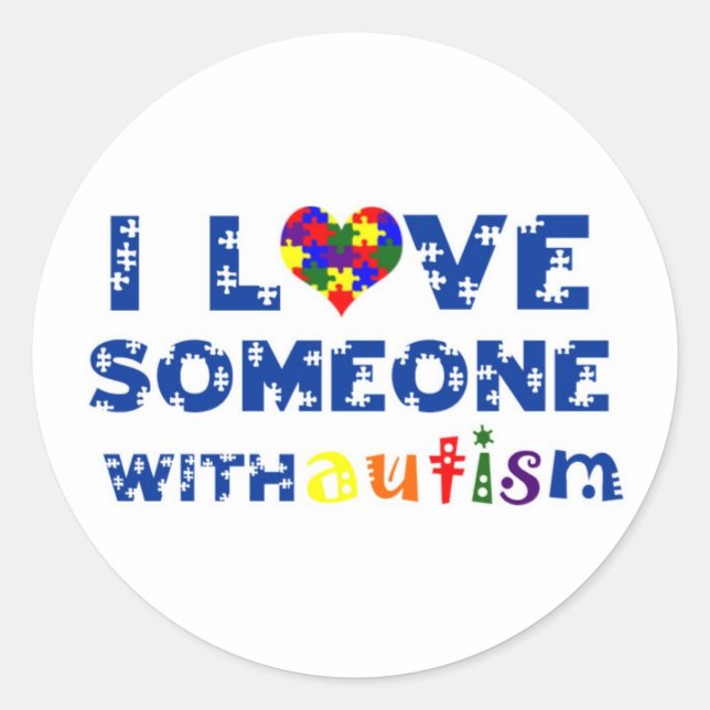 I love someone with Autism sticker (Front)