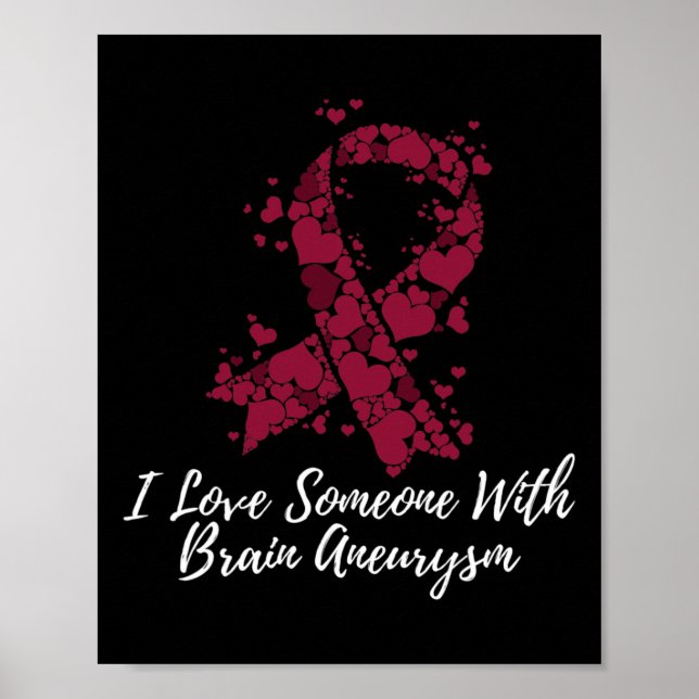 I Love Someone With Brain Aneurysm Awareness  Poster (Front)