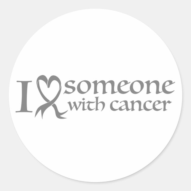 I Love someone with cancer  Classic Round Sticker (Front)