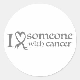 I Love someone with cancer  Classic Round Sticker