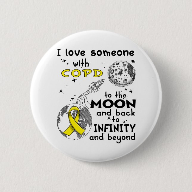 I love Someone with COPD Awareness 6 Cm Round Badge (Front)
