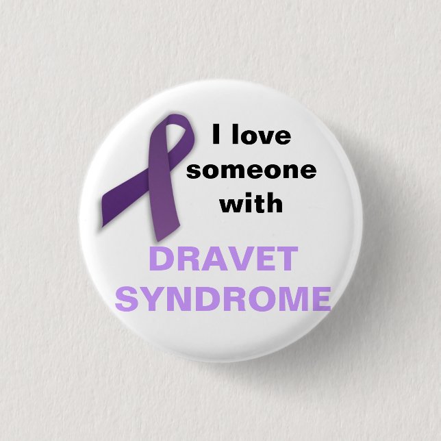 I Love Someone with Dravet Syndrome 3 Cm Round Badge (Front)