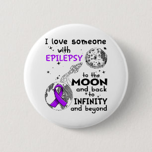 I love Someone with Epilepsy Awareness 6 Cm Round Badge