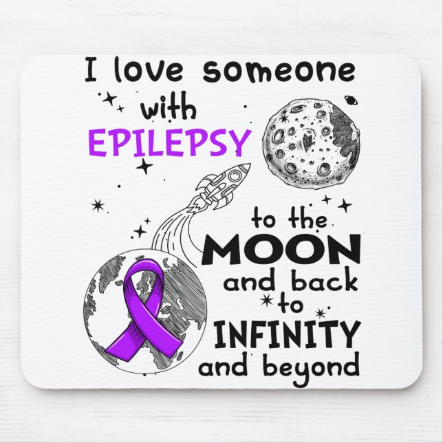 I love Someone with Epilepsy Awareness Mouse Pad (Front)