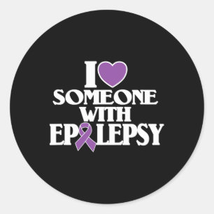 I Love Someone With Epilepsy Awareness Support Classic Round Sticker