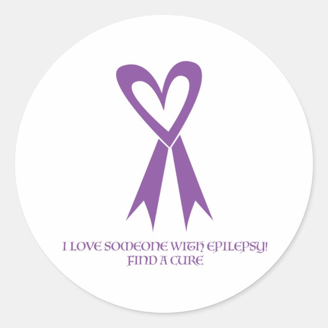 I love someone with Epilepsy! Classic Round Sticker (Front)