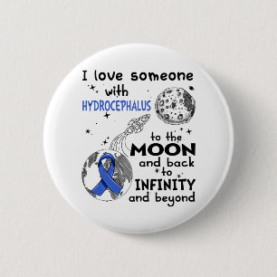 I love Someone with Hydrocephalus Awareness 6 Cm Round Badge