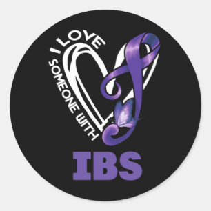 I Love Someone With IBS Irritable Bowel Syndrome Classic Round Sticker