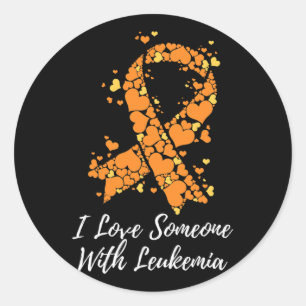I Love Someone With Leukaemia Awareness  Classic Round Sticker