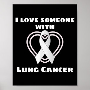 I Love Someone With Lung Cancer Support Awareness  Poster