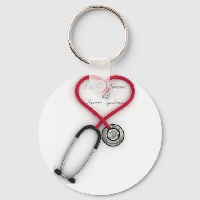 I Love Someone with Noonan Syndrome keychain (Front)