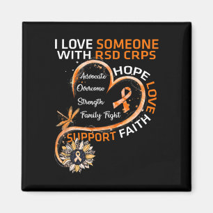 I love Someone With RSD CRPS Awareness Dragonfly S Magnet