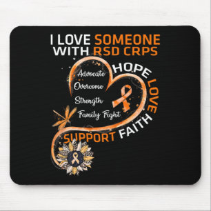 I Love Someone With Rsd Crps Awareness Dragonfly S Mouse Pad