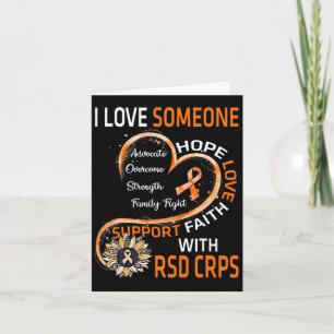 I Love Someone With Rsd Crps Awareness Sunflower Card