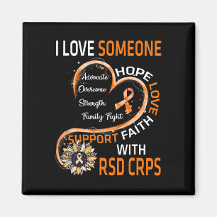 I Love Someone With Rsd Crps Awareness Sunflower Magnet