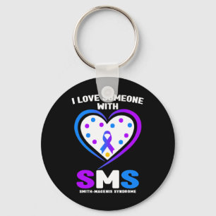 I Love Someone With Smith Magenis Syndrome Awarene Key Ring