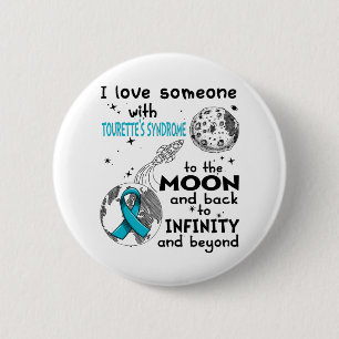 I love Someone with Tourette's Syndrome Awareness 6 Cm Round Badge
