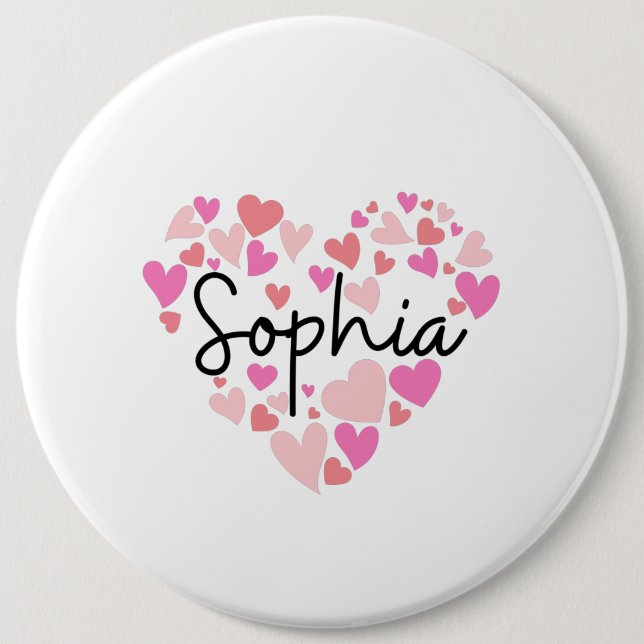 I love Sophia 6 Cm Round Badge (Front)