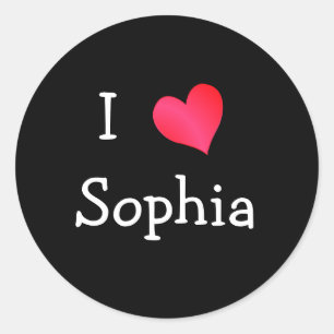 I Love Sophia Classic Round Sticker