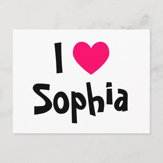 I Love Sophia Postcard (Front)
